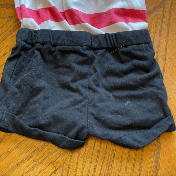 U.S. Polo Assn. 0/3M (Girl) baby romper stripe bow nautical tropical beach - Picture 8 of 8